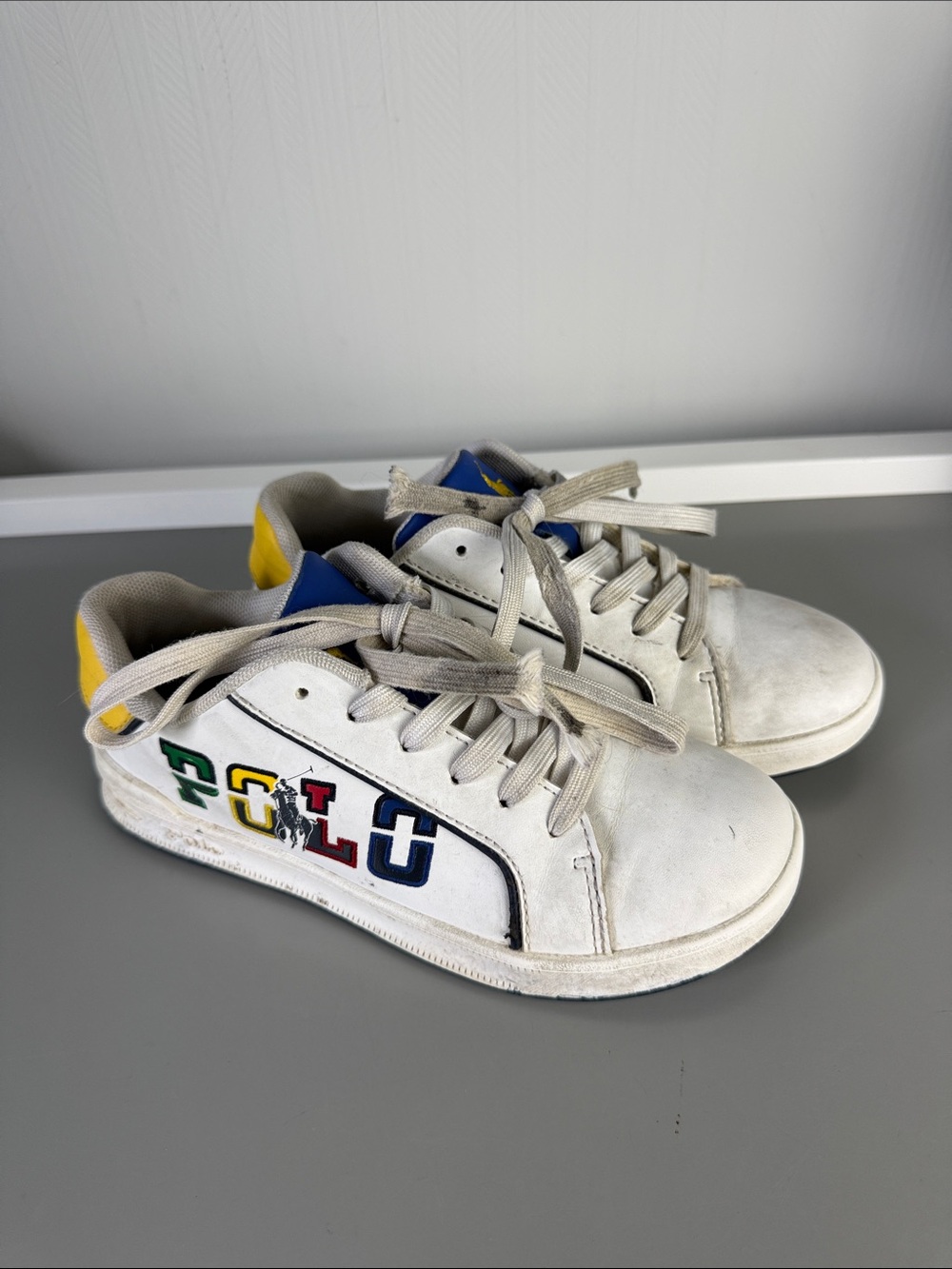 Polo Ralph Lauren Little Kid's Heritage Court III Graphic Casual Sneakers size 1